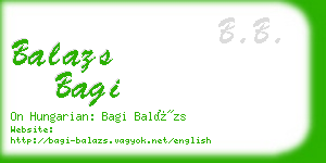 balazs bagi business card